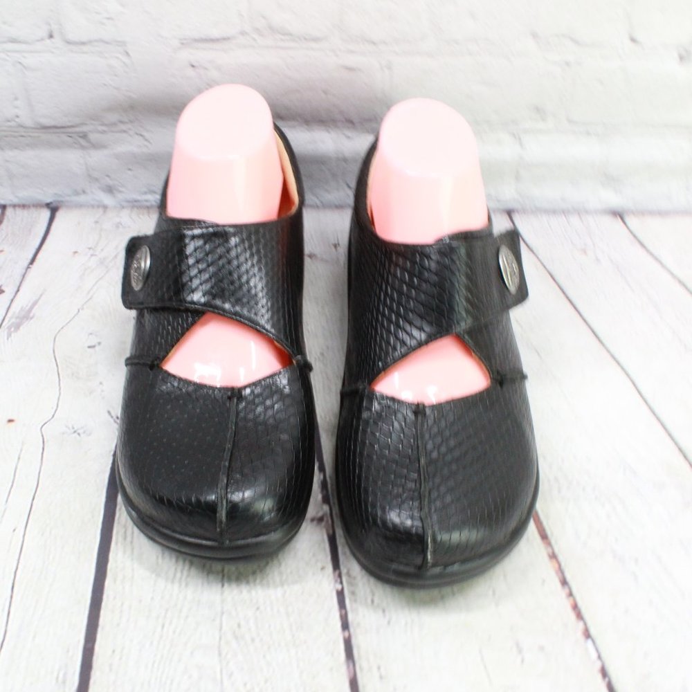 ALEGRIA Kaitlyn Black Snake Skin Texture Embossed Shoes US 9.5-10 / 40 - Picture 5 of 9